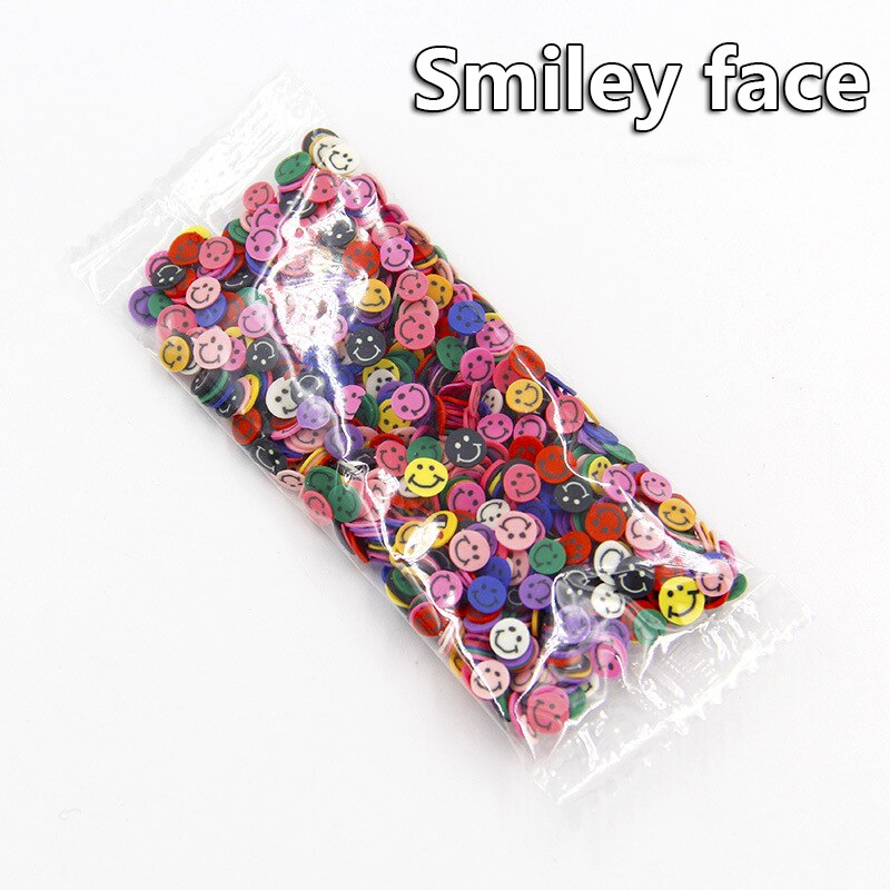 1000pcs/bag DIY Slime Soft Pottery Fruit Slices Filler For Nails Art Slime Fruit Slime Accessories Supplies Decoration Toy: 1000Pcs Mixed 15