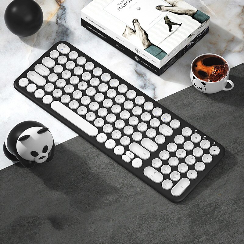 2.4G Wireless Keyboard Mouse Set For Laptop PC Gamer Xiaomi Lenovo Wireless Gaming Computer Keyboard Silent Laptop Keypad Gamer: Panda Keyboard