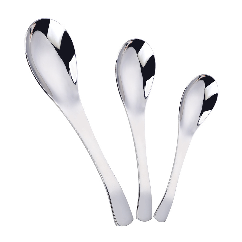 304 Stainless Steel Soup Spoon Deepen Thicken Large Capacity Small Spoon Dinnerware