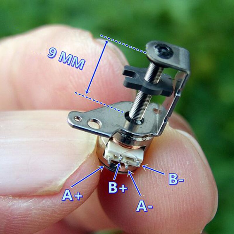 Micro Mini 6mm 2-phase 4-wire precisión Motor paso a paso Motor lineal tornillo varilla deslizante bloque tuerca Motor de enfoque