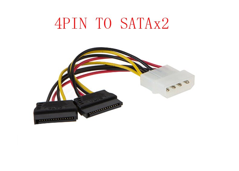 Cable de datos SATA USB a PS2, 4 pines, 8 pines, reinicio de alimentación SATA, línea de datos Sata de encendido y apagado, 4 pines, línea extendida: 4PIN TO SATAx2