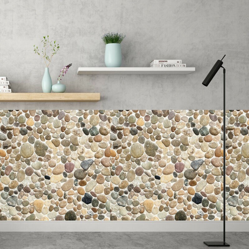 Waterproof 3D Marble Retro Pattern Bathroom Tile Sticker Floor Wall PVC Wall Decals Home Decorative DIY 3D Self Adhesive 20cm