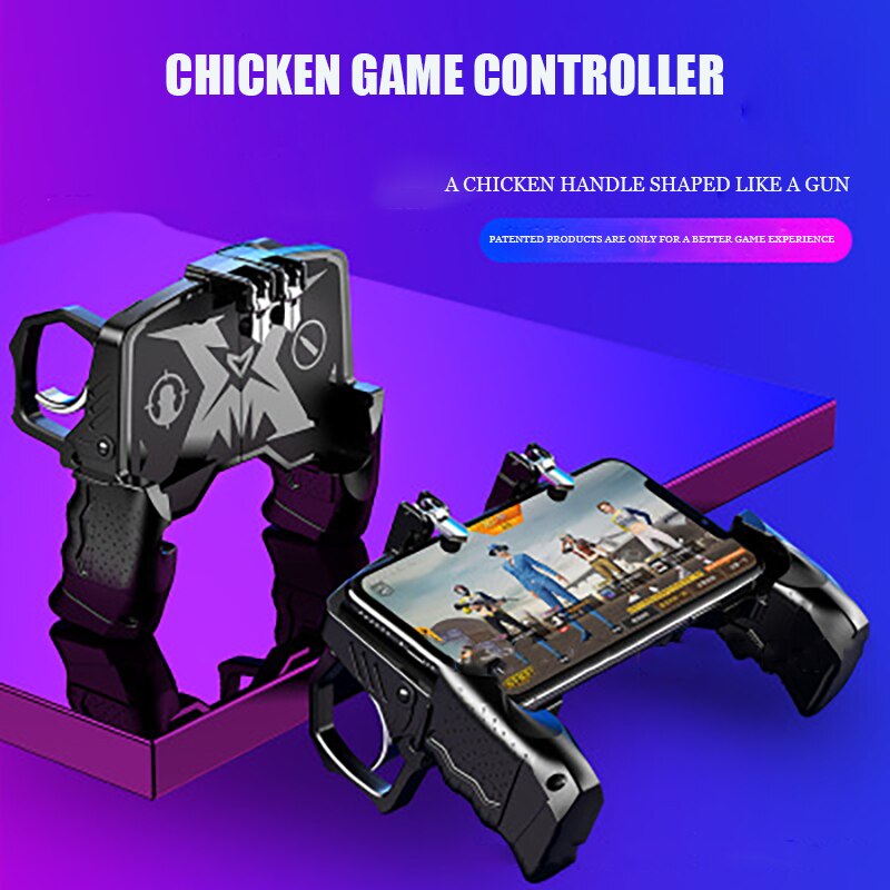 Six-finger chicken eating device wireless Bluetooth game controller game joystick mobile phone is suitable for all models: 6