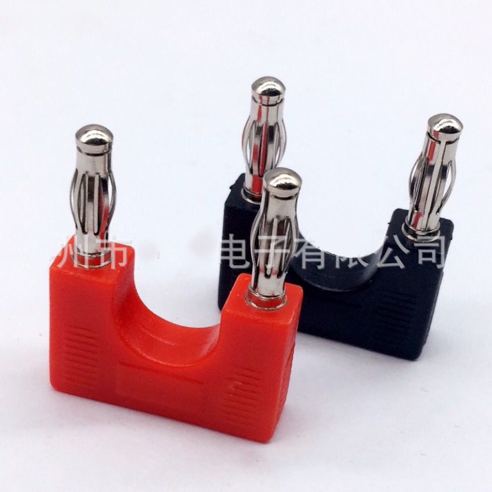 4mm Bananen Männlich zu männlichen Doppel Dual U Typ Laterne Stecker Audio Verstärker Konverter Adapter Adapter Stecker