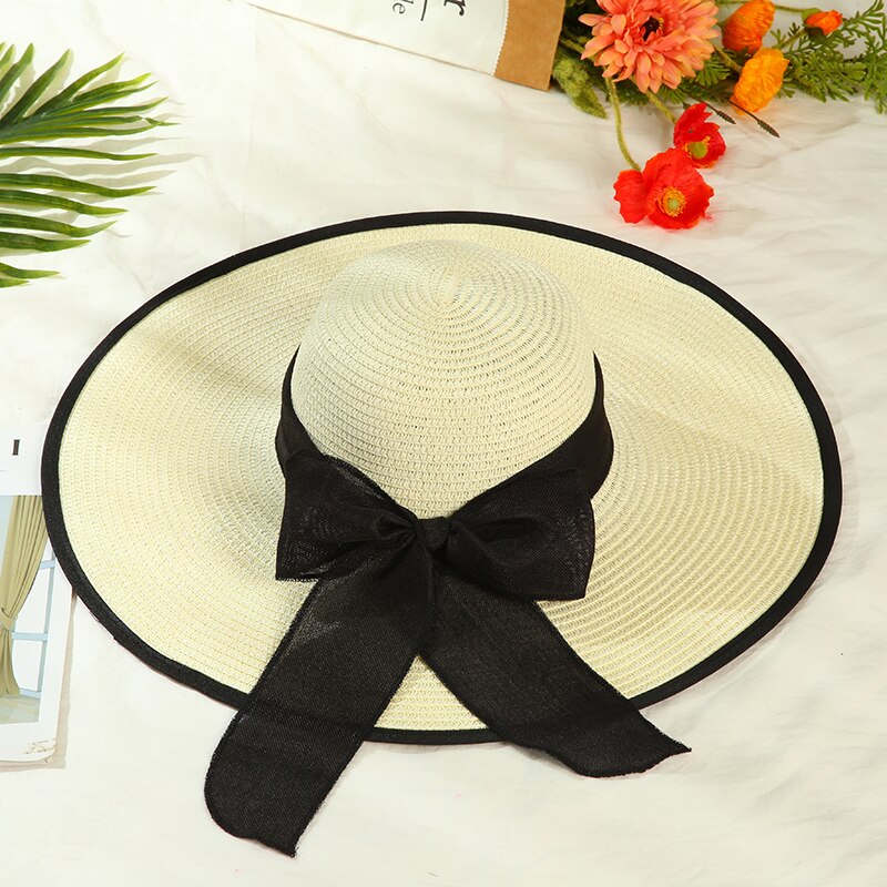 Womens Brede Rand Strooien Hoed Floppy Opvouwbare Roll Up Cap Strand Zonnehoed Upf 50 + Met Nek Flap: Zilver