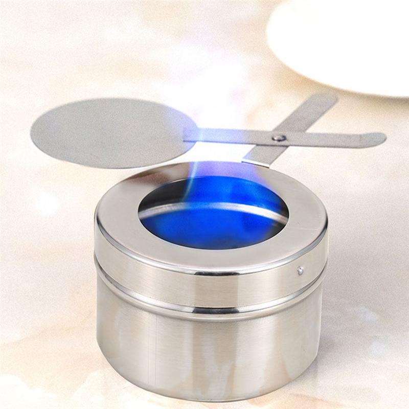 2/4pcs Stainless Steel Alcohol Boxes Alcohol Mini Stoves Solid Alcohol Containers Steel Solid Alcohol Furnace Core Fuel Box