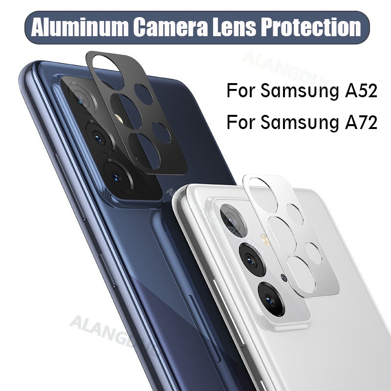 Kamera Glas Für Samsung Galaxy A52 A72 Fall Display-schutzfolien Schutz Metall Stoßstange Ring Kamera Objektiv Abdeckung Für samsung A72 a52