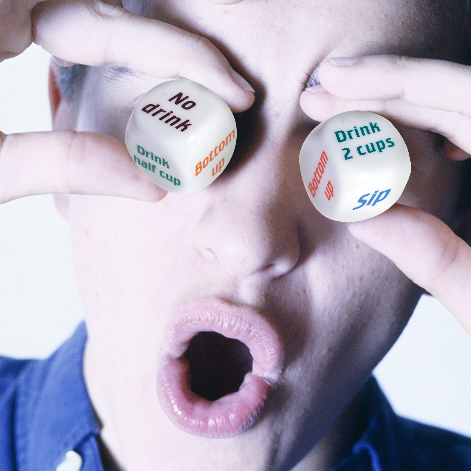 Jeu de dés en acrylique, Pack de 2, pour Bar, Pub, fête, vin anglais, jeu pour amis