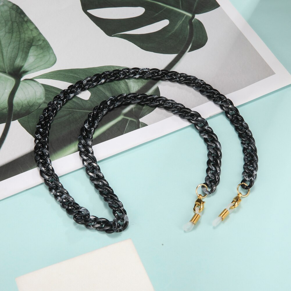 Skyrim – chaîne acrylique pour lunettes de soleil, porte-cordon, sangle de cou, pour femmes et hommes: Black - gold