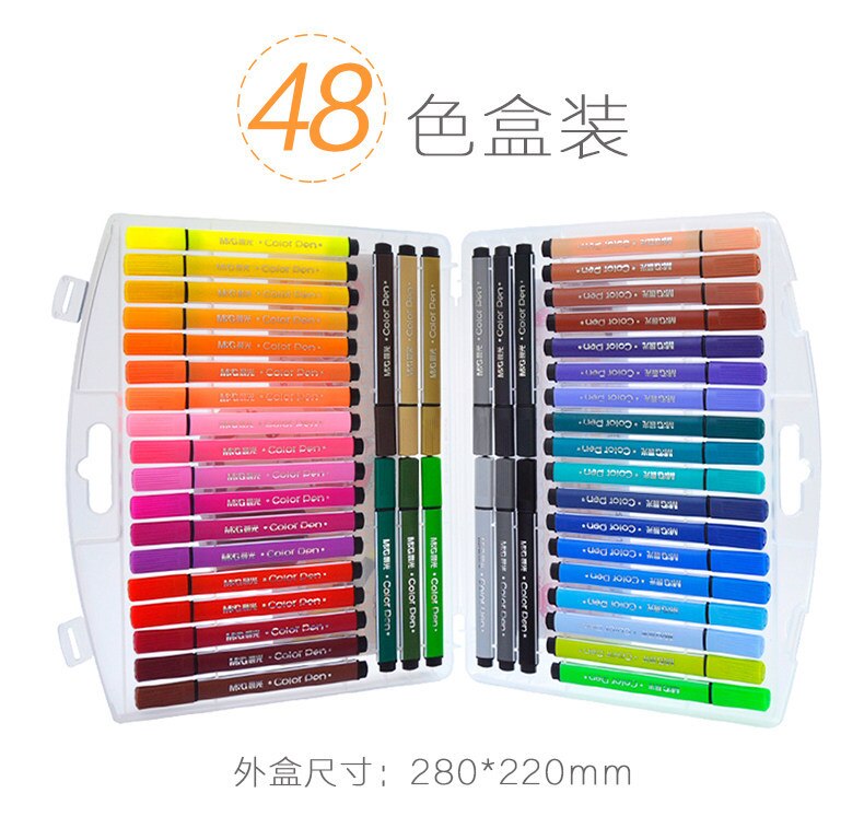 M &amp; G – stylo Triangle pour aquarelle, 12/18/24/36/48 couleurs, Graffiti, d&#39;art, dessin, croquis de couleur, tcp93130: 48colors