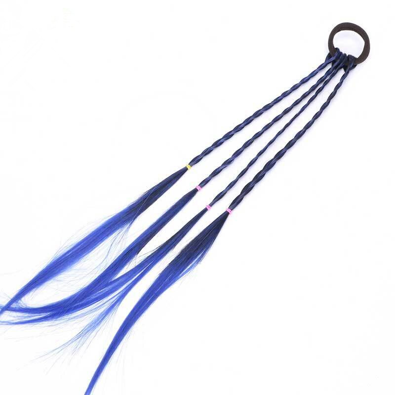 Cinta elástica para el pelo para chico y niña, accesorios para el cabello, cinta para el pelo de chico s, diadema para niña, tocado de cuerda trenzada, para niño: Blue