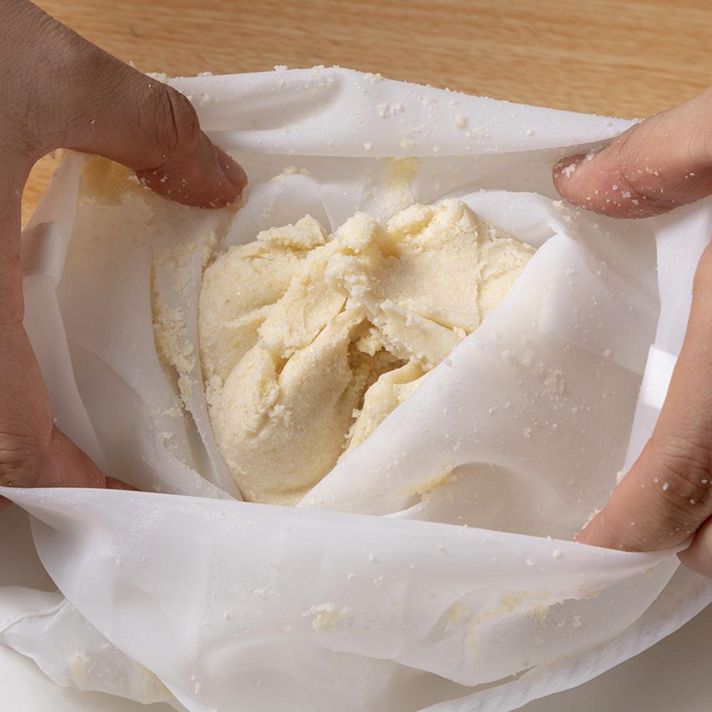 Nut Milk Coffee Filter Bag Reusable Almond Milk Filter Bag Thick Food Strainer Mesh Bag For Cold Brew Coffee Filtering
