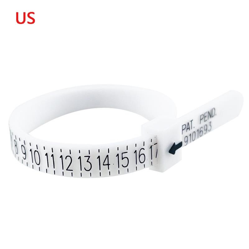 Professionele Sieraden Gereedschap Ring Doorn Stok Vinger Pols Gauge Ring Sizer Uk/Us/Eur/Jpne Maat Voor diy Sieraden Maat Tool Sets: US size white