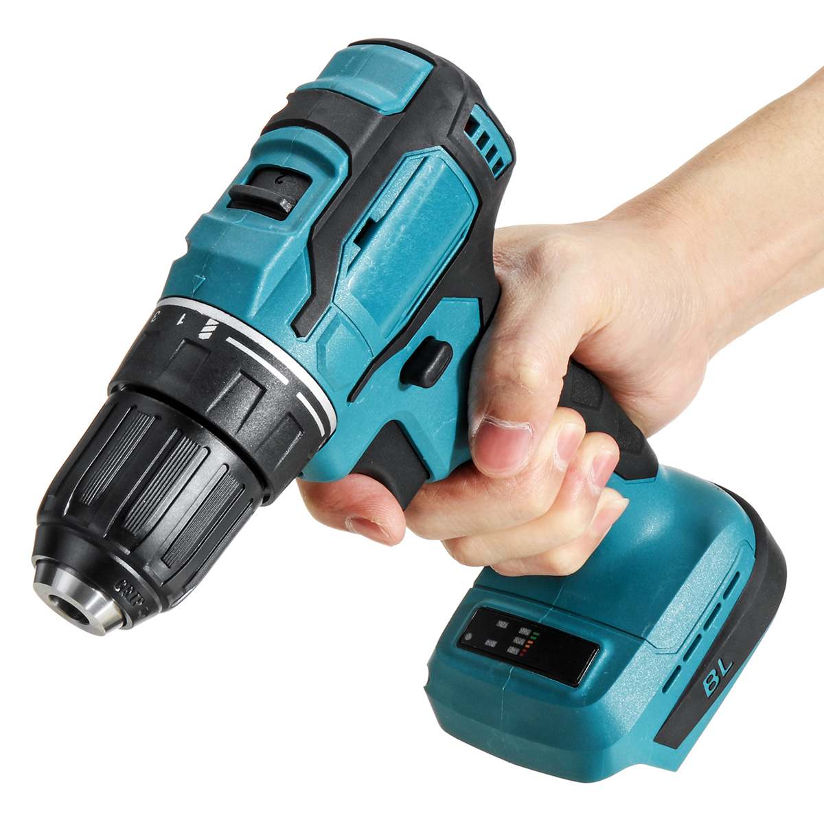 18V 90N.m Electric Cordless Brushless Impact Drill Rechargable DIY Power Tool Hammer Drill Screwdriver Wrench For Makita Battery