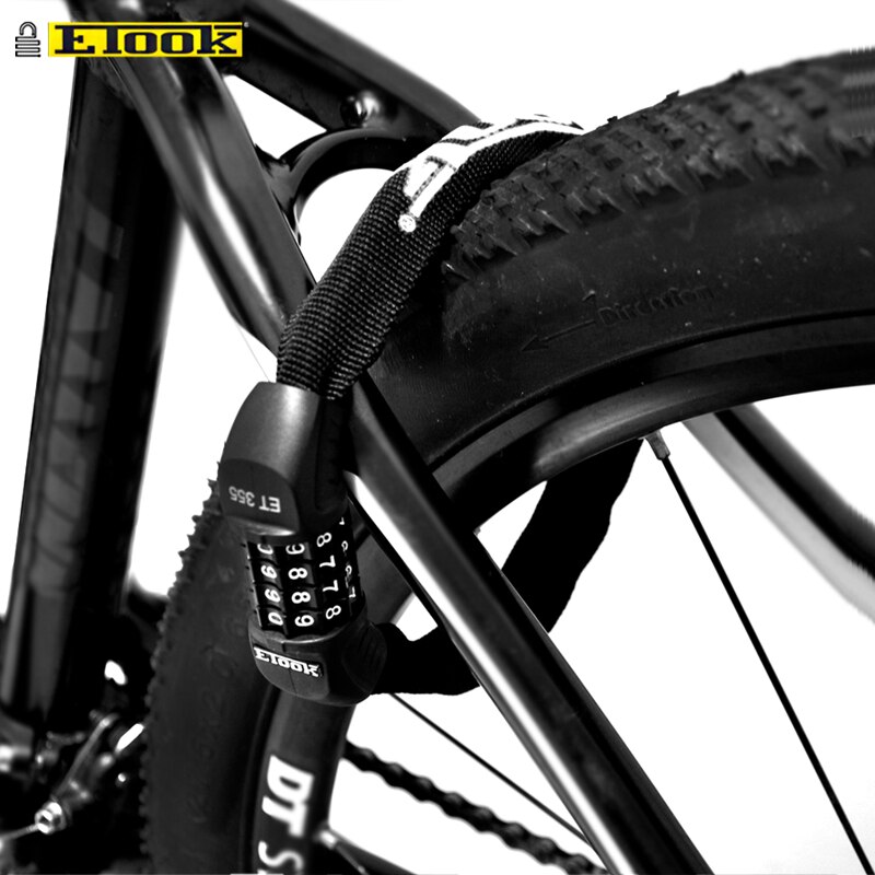 Etook ketjulukko lukko skootteri pyörä lyhyt 45cm kahvilan lukko kannettava salasana digitaalinen ketju maantiepyörälle mtb  et355- s