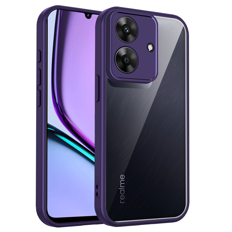 Realme Note 60 4G RMX3933 Case Shockproof Silicone Bumper Clear Back Hard Cover Matte Phone Case for Realme Note 60 4G RMX3933: Gold