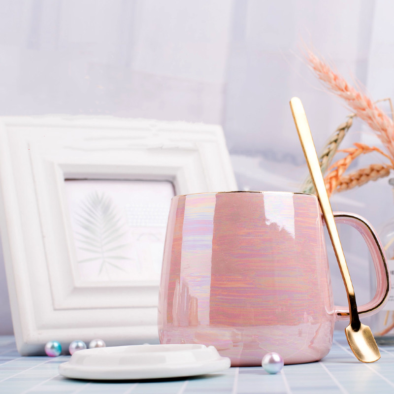 Ceramic Mugs Coffee Cups Gold Inlay Coffe Mug With Handle Tea Cup Milk Mug Heat Insulation Home Office Espresso Cups