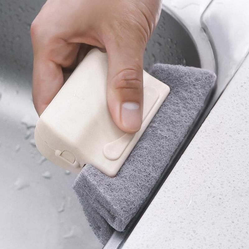 Paño de limpieza de surcos para ventana, 1 Uds., PP, ranura para ventana multipropósito, hueco para puerta, hogar, Herramientas de limpieza de cocina, limpieza de ventanas, tela para surcos