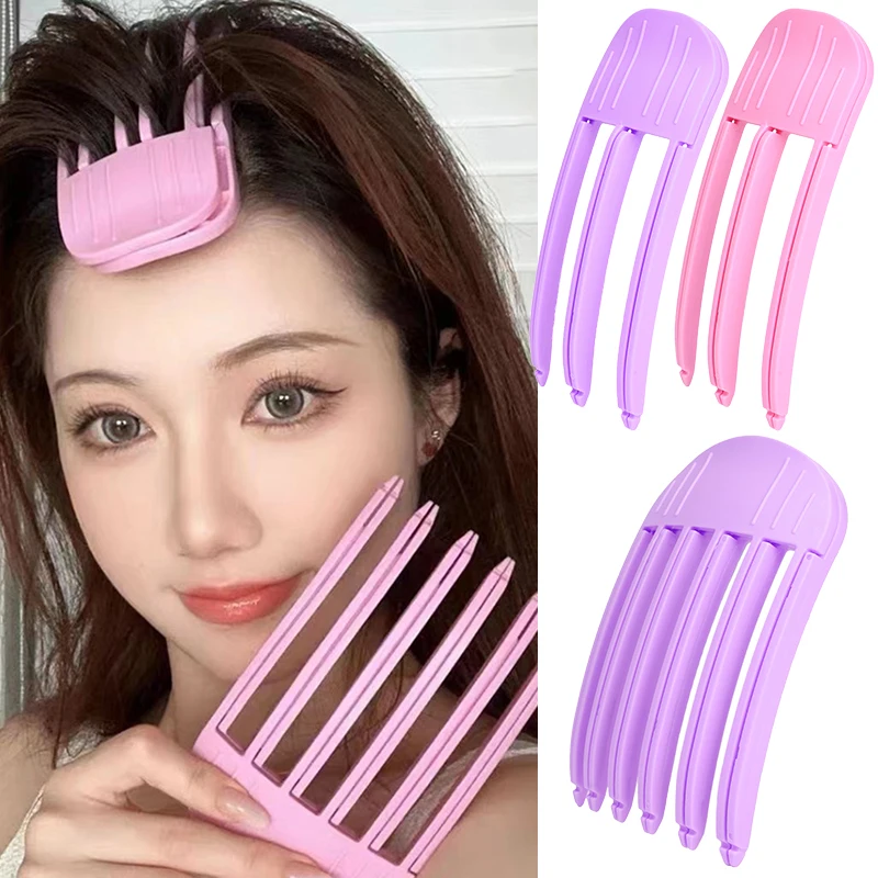 Criar penteados fofos grampos de cabelo feminino plástico curling franja pente raízes de cabelo volumizing hairpin conveniente acessórios para o cabelo