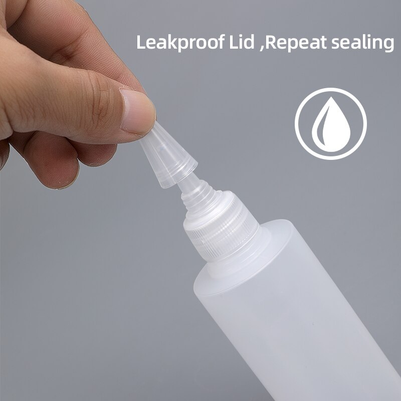 10 kpl muoviset tippapullot nestemäiselle öljyliimalle pehmeä hdpe materiaali kannettava uudelleen täytettävä säilytysastia 30ml 60ml 100ml