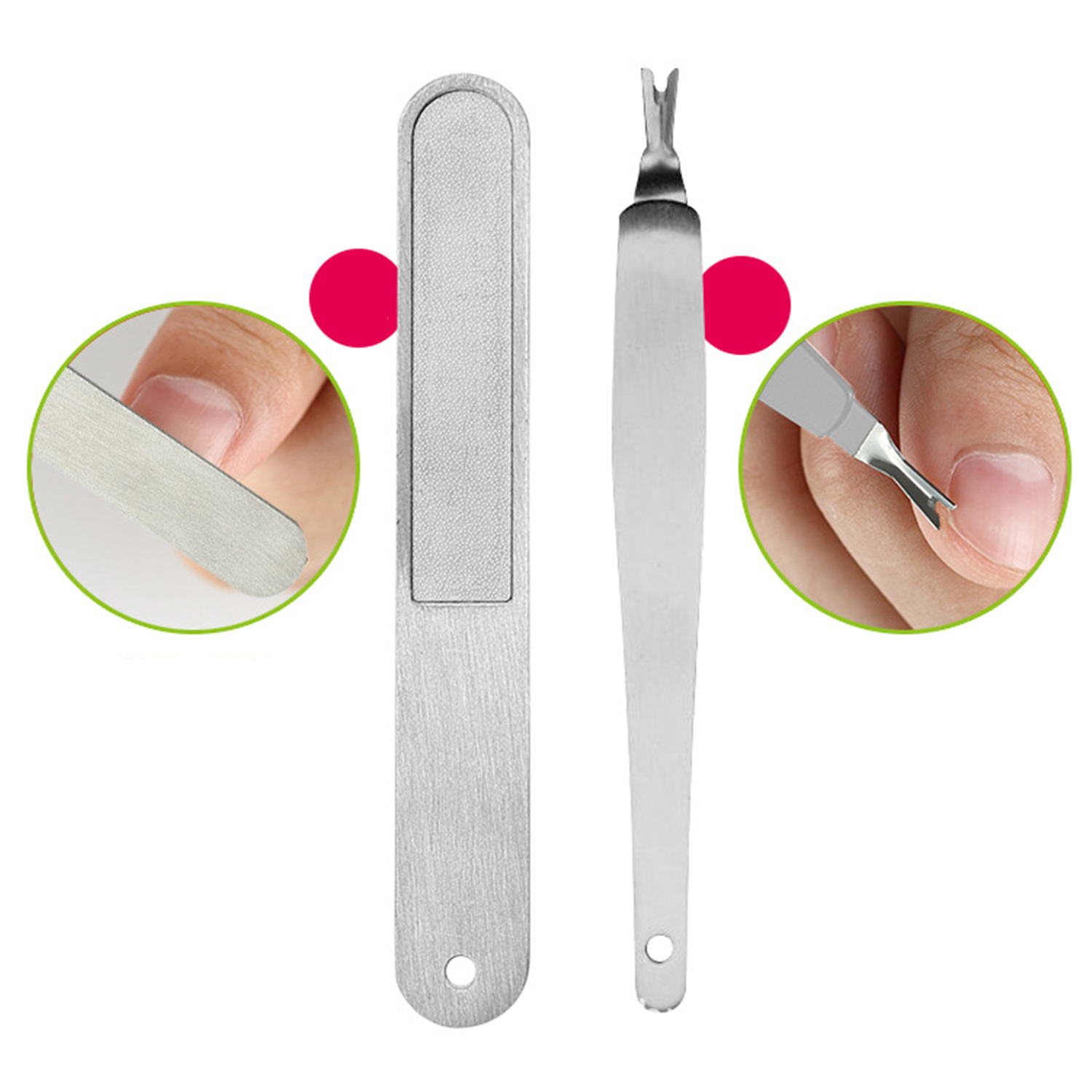 Pinkiou Nagelknipper Met Bestand Voor Dikke Nagels Cuticle Trimmer Pusher Dode Huid Cuticula Cutters Voor Nagels In Opslag 3 stuks