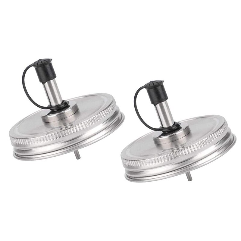 2 Pcs Regelmatige Mond Mason Jar Schenktuit Deksels Met Caps Voor Olijfolie Cocktail Dispenser En Salade Dressing Shaker: Default Title