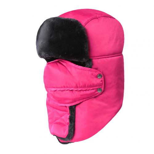 draussen Sport Schnee Kappe Polar- Vlies Hütte Bergsteigen Winter Wärmer Sport Maske für Ski Fahrrad Helm Deckel maskiert: Rose rot