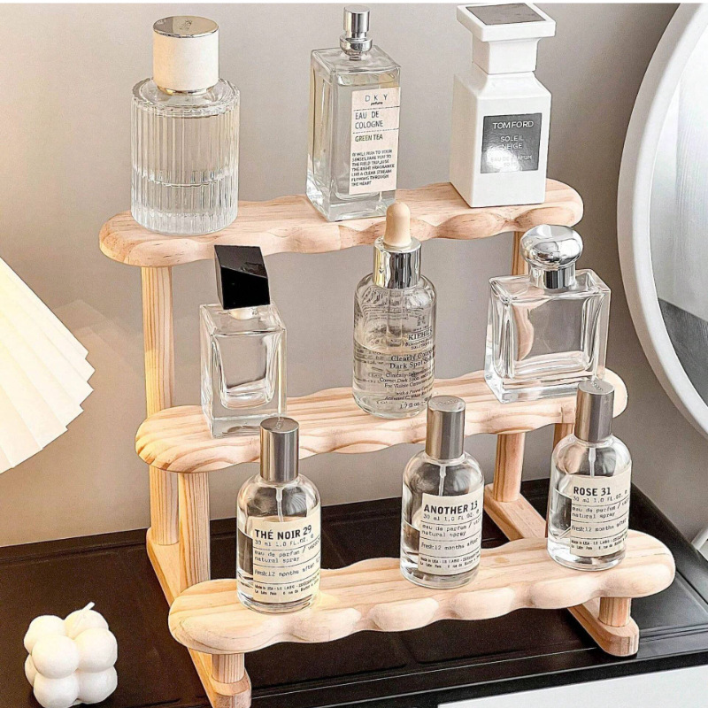 Desktop Parfüm Regal Badezimmer Make-Up Küche Liefert Organizer Box 3-Tier Display Riser Ständer Lagerung Rack Für Puppe Kosmetik
