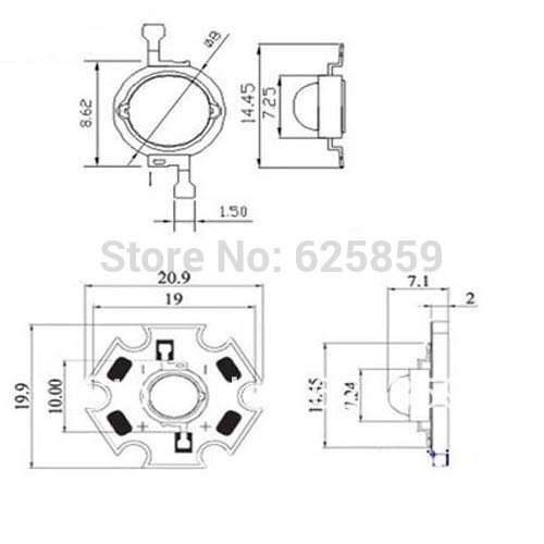 Vrabocry 10 Chip LED Ad Alta Potenza Da 3 W A Infrarossi (IR 850 Nm/700 - Foto 8