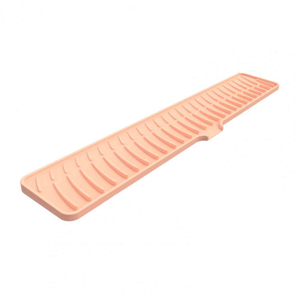 Drain Pad for Kitchen Sink Anti-slip Drainage Mat Anti-slip Silicone Drain Pad Faucet Splash Guard Set for Kitchen for Farmhouse: Pink