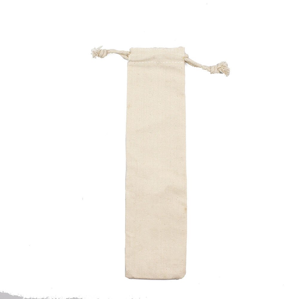 Reusable Stainless Steel Straws with Aluminum Keychain Case Cleaning Brush Collapsible Telescopic Portable Drinking Straws: white bag
