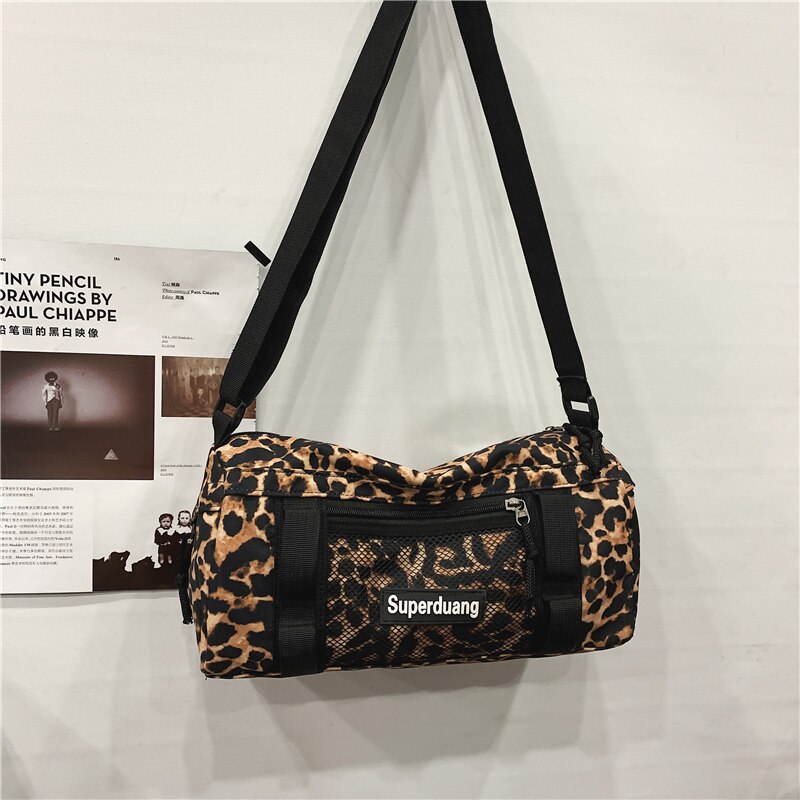 Original Aizatly Messenger Bag Couple Tooling Style Bag Street Personality Girl Bag Versatile Function Bag Shoulder Bag: Leopard