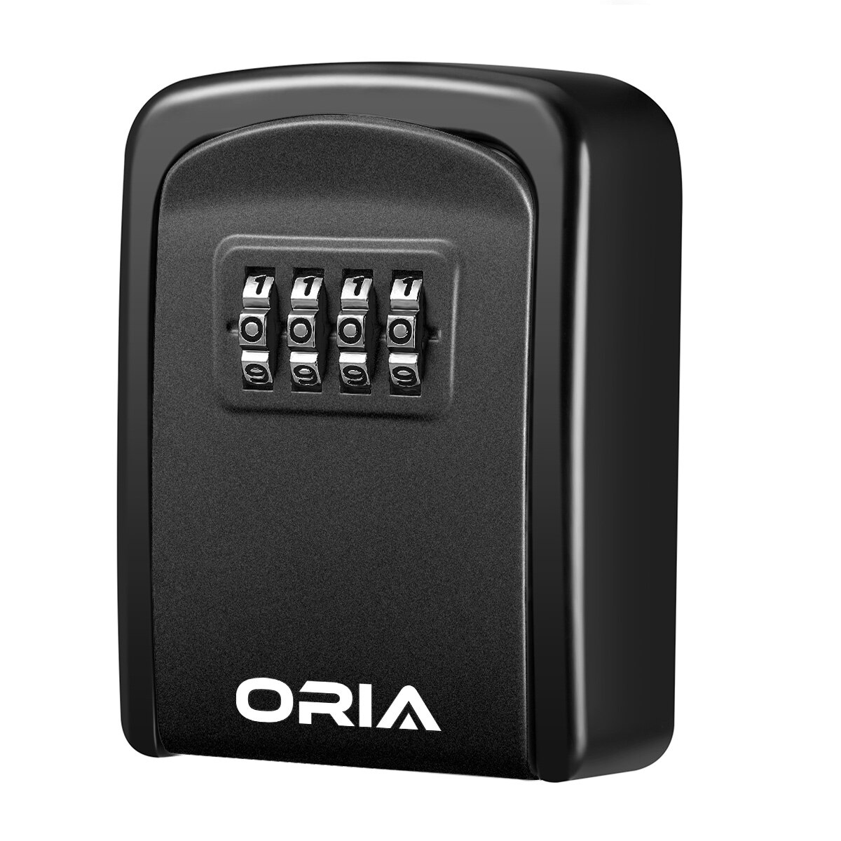 ORIA 4 Digit Combination Durable Key Storage Box Wall Mounted Safety Key Box Large Storage Capacity Safety Lock Box: Black