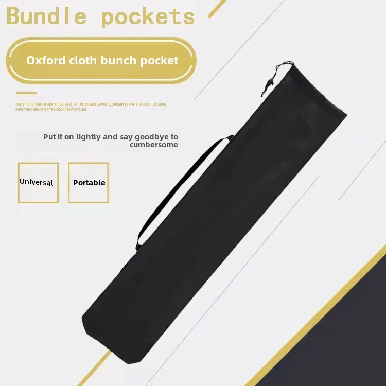 Förvaringsväska för utomhusfällstolar i oxfordtyg med långt rep, dragsko, cool matta, förvaringsväska för bärbar picknickfilt