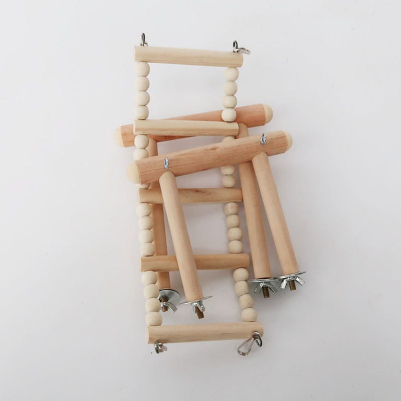 Wooden Bird Perches Stand Toy Parrot Swing Climbing Ladder Play Gyms Playground