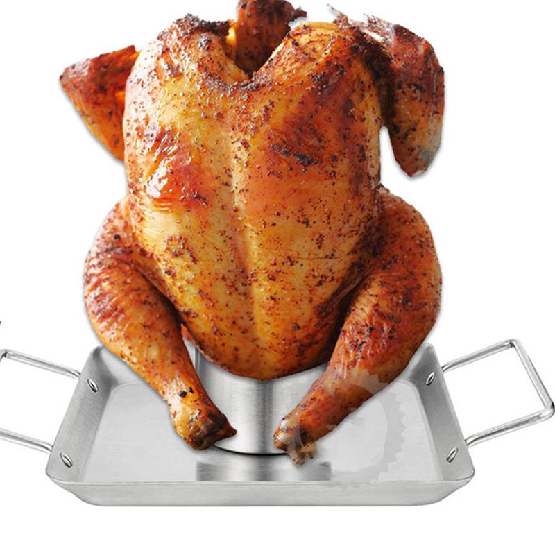 Stainless Steel Chicken Rack Non-Stick Chicken Holder Barbecue Chicken Stand Rack