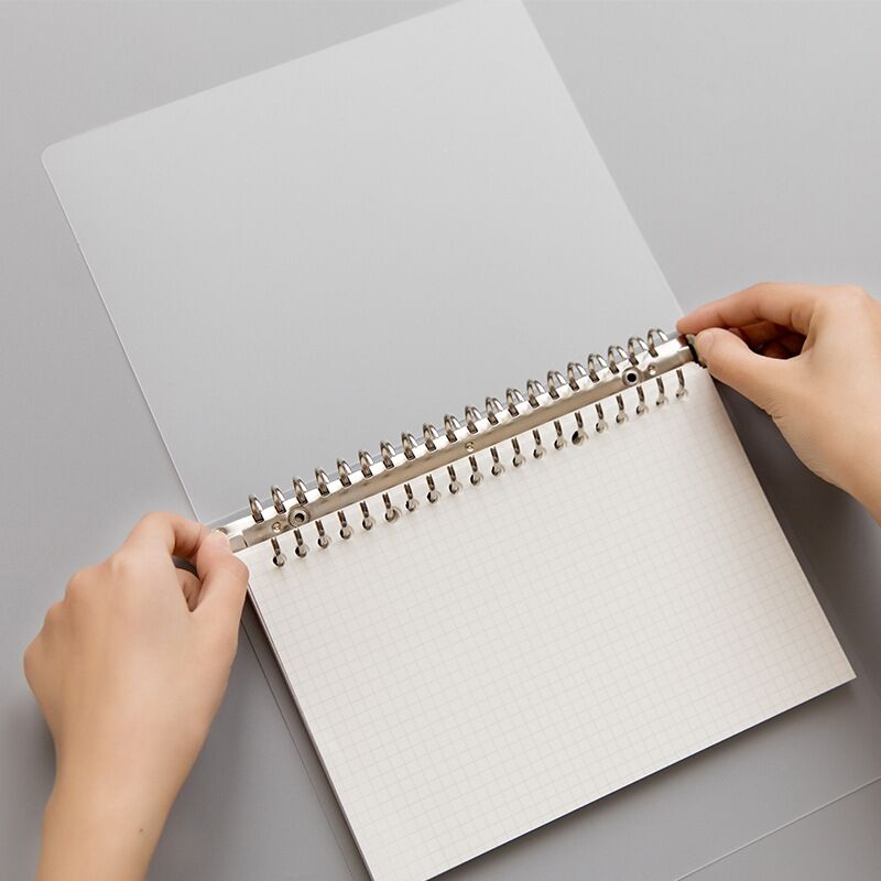 Minkys 60 ark  b5 26 ringar lösa anteckningsböcker diy linje / rutnät / cornell agenda separator sida skolpapper