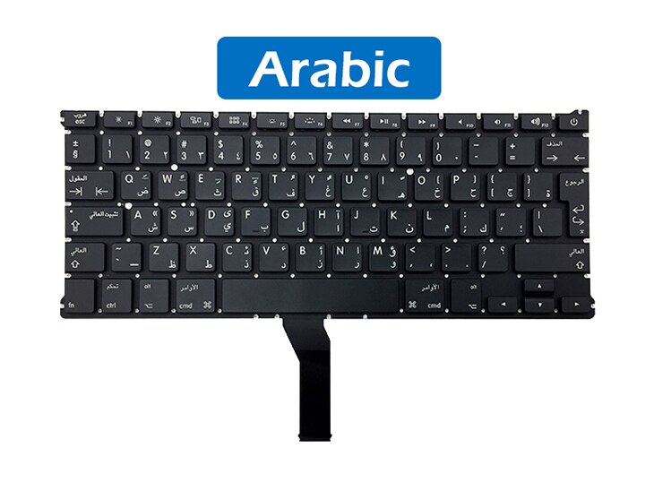 Laptop Replacement Keyboard KR Korean SE Swedish TH Thai Arabic Layout for Macbook Air 13" A1369 A1466 Keyboard Year: Arabic
