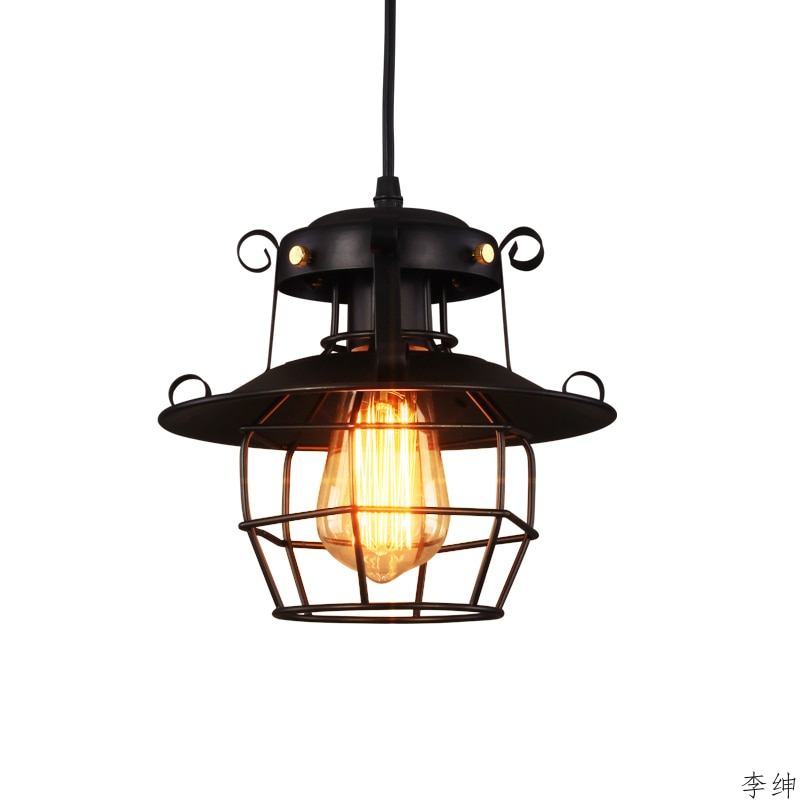 Amerikaanse Retro Hanglampen Loft Industriële Decor Vintage Ijzer Opknoping Hanglamp Voor Cafe Bar Binnenverlichting Armaturen