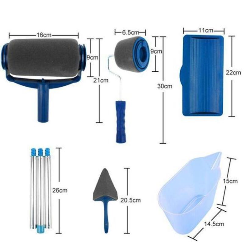 Multifunctional DIY Paint Brush Roller Brush Handle Tool Household Pro Corner Brush Home Office Room Painting Set Tools Rollers