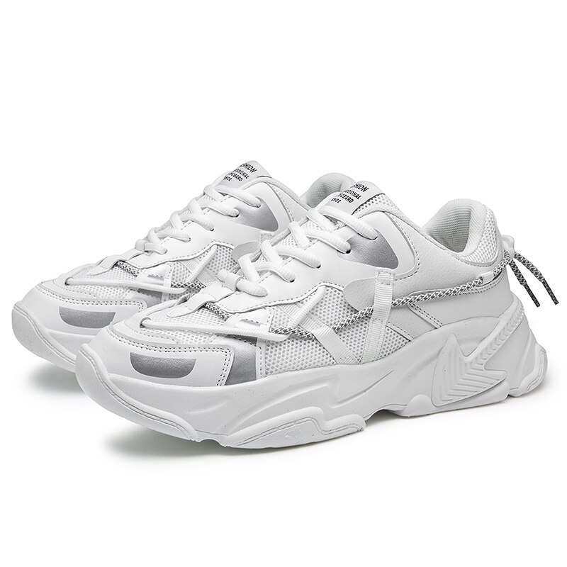 Heren winter plus fluwelen lage sneakers, comfortabele casual sportschoenen voor heren, outdoor sportschoenen, modieuze herenschoenen: Wit / 10