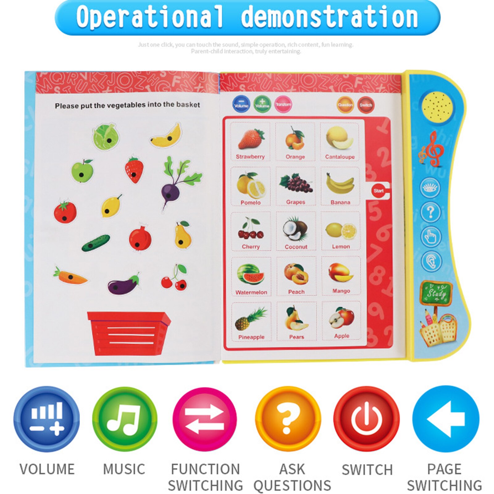 Smart Talking Book for Kids Early Learning Development Leaning Machine Pen
