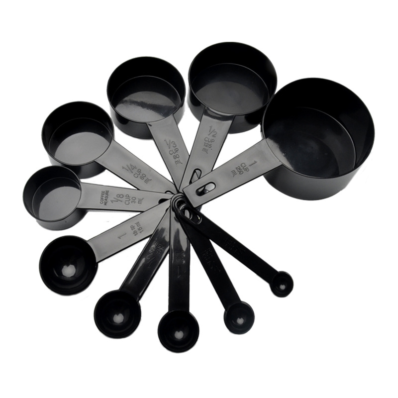 Cuchara medidora de cocina, cucharada de café, cucharada de azúcar con mango de silicona, tazas medidoras de harina para hornear, utensilios de cocina, 5/10 Uds.: 10pcs