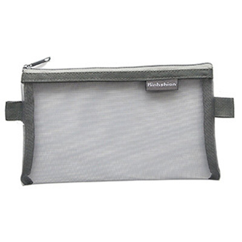 1Pc Nylon Mesh Potlood Gevallen Eenvoudige Stijl Pencilcase School Pen Geval Levert Kawaii Etui Voor Kantoor Doos Potloden pouch: GY-L