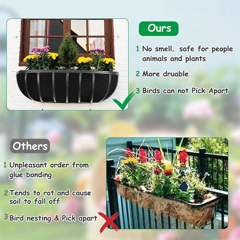 3 Stuks Vervanging Planter Liners Wortelvriendelijke Water-Retentive Vilt Plant Pot Liners 24/30/36 Inch Niet-geweven Stof