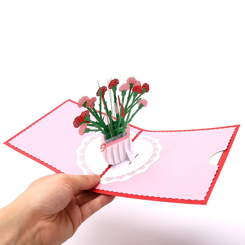 3D Mother's Day Pop Up Card Flowers Card Thank you Greeting Card Love Mom