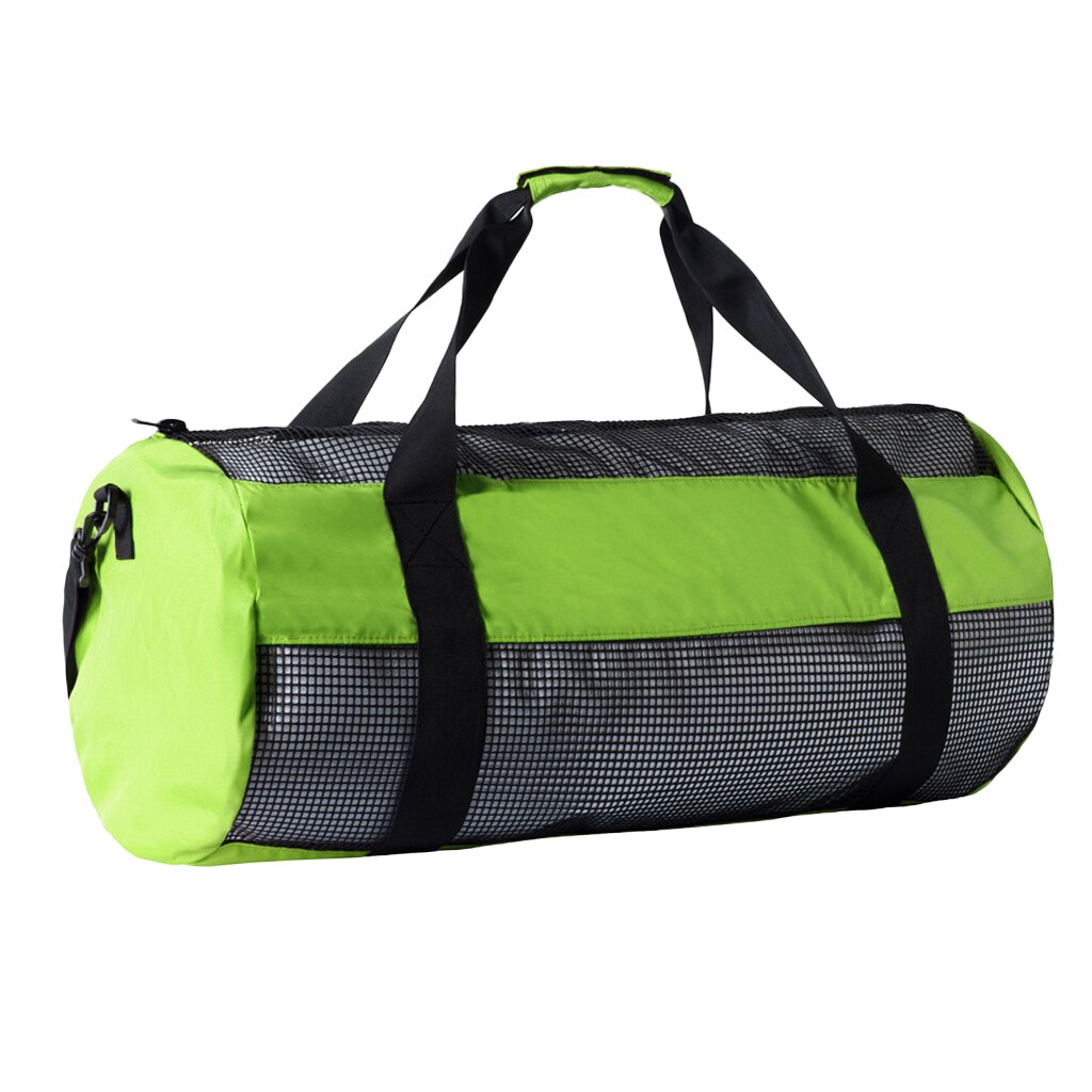 Tunge mesh duffeltaske vandsport mesh rullepose til dykning sejling surfing strand spil: Grøn