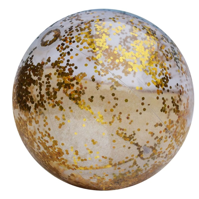 Inflatable Glitter Beach Ball 16inch/24inch Confetti Beach Ball Pool Summer Party Toy Playing Entertainment Supplies