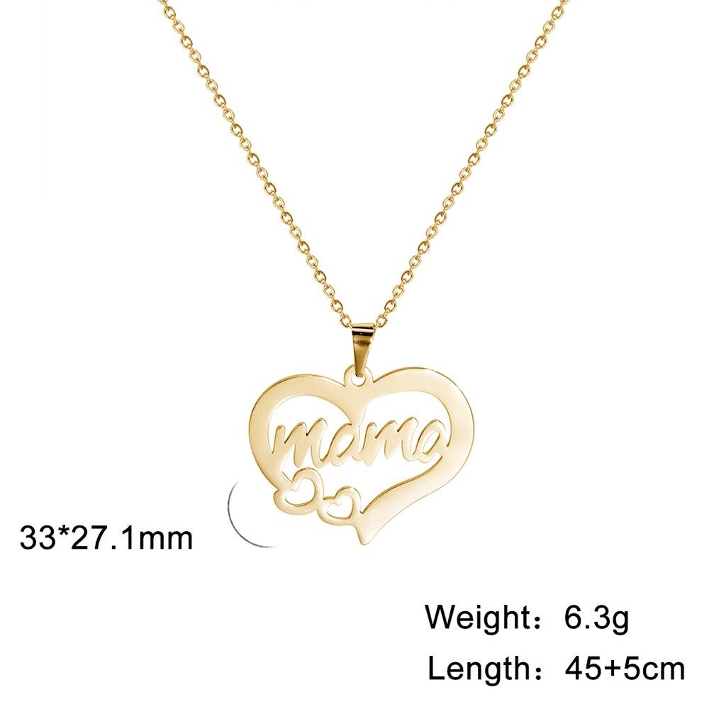 Minun muotoni äiti kirjain nimikyltti riipus kaulakoru naisille #39 ruostumattomasta teräksestä kaulakorut choker korut: B kullan värinen