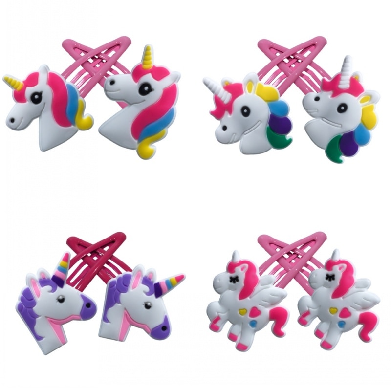 Eenhoorn Elastische Haarbanden Kids Rubber Hoofdbanden Haar Clips Haarspelden Meisjes Hoofddeksels Kinderen Haaraccessoires